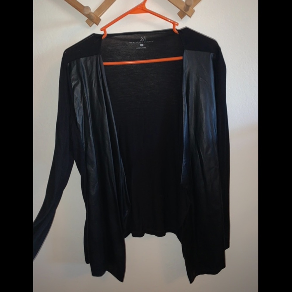 Black pleather sweater